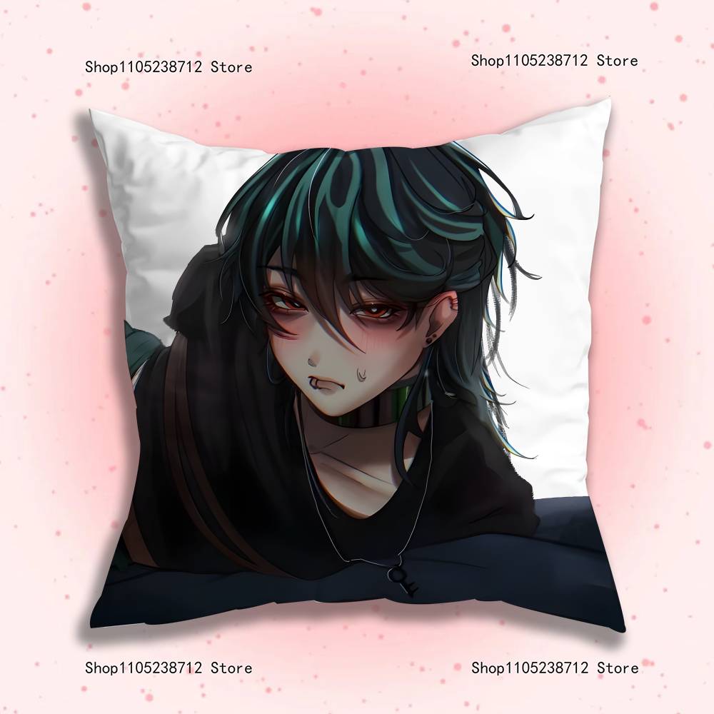 K-Kids на The B-Back S-Solivan Аниме Наволочка Наволочка против пылевых клещей Невидимая молния шелковистый короткий плюш Чехол для подушки на диван 12x12Inch