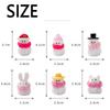 6pcs/set Creative Mini Christmas Figurines DIY Resin Crafts Snowman Miniature Ornaments Santa Snowman Decorative