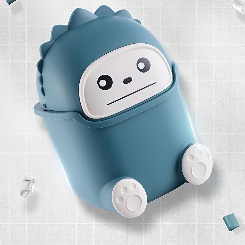 Little Monster Trash Can 12 Months Old Small Monster Trash Can Exquisite Craftsmanship Cute Shape with Lid for Bedroom Living Room Practical