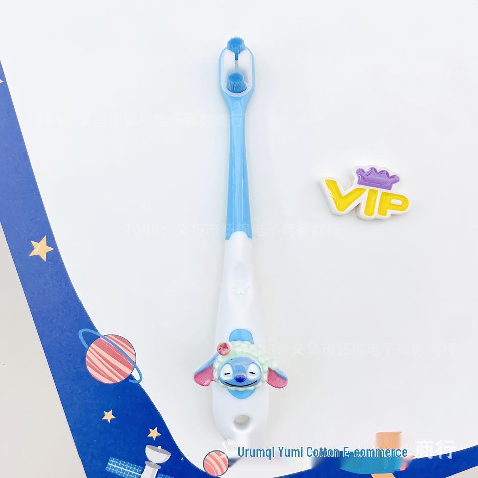 Cepillo de dientes infantil con forma de Stitch para edades de 3 a 12 años, Cerdas suaves, Protección avanzada de encías y dientes, Cabeza pequeña.