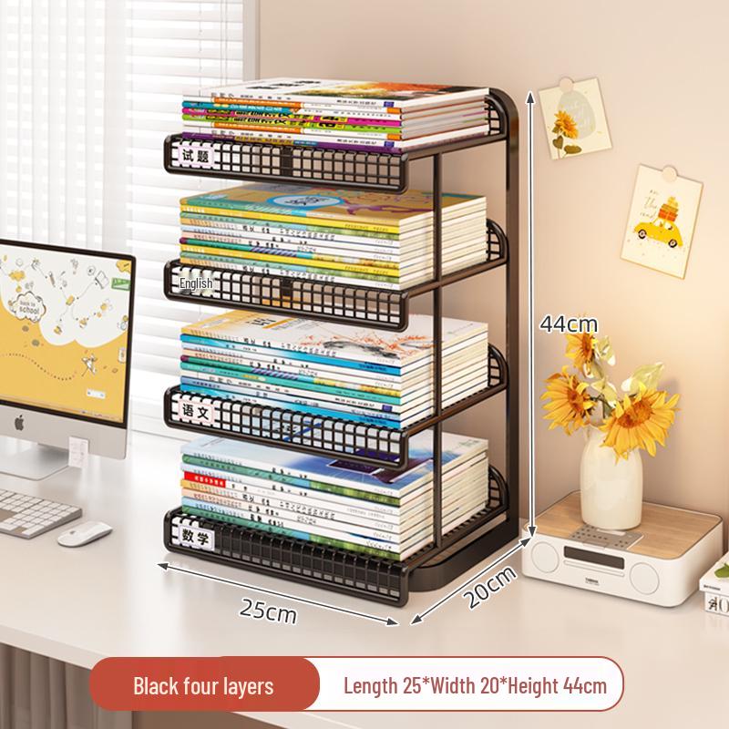 Desktop Book Organizer and Storage Rack