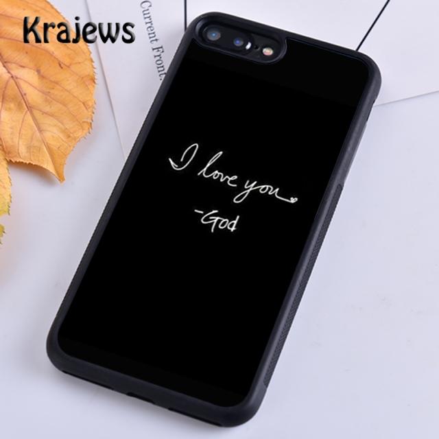 Krajews I LOVE Jesus Christ Christian Cross Phone Case For iPhone 17 Air 16 15 14 plus 11 12 13 pro max coque Fundas