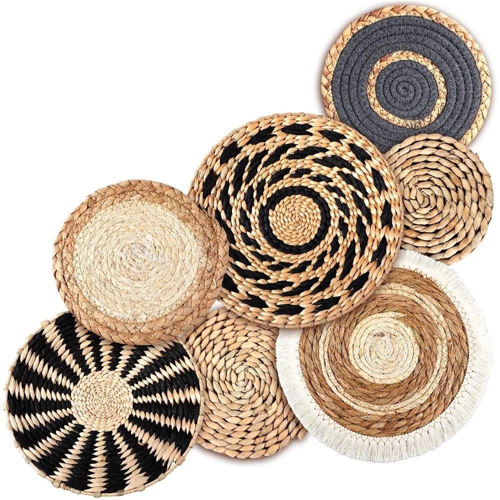 Seagrass Boho Wall Baskets  For Farmhouse, Living Room, Bedroom, Table, Kitchen, Home