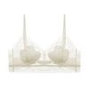 Elegant French Lace Mesh Underwire-Free Backless Bra for Women - Sexy, Slimming Design with Subtle Support