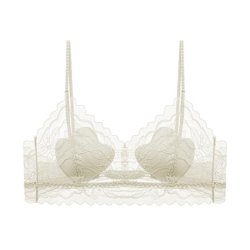 Elegantní francouzská krajková síťovaná podprsenka bez kostic a bez zad pro ženy - Sexy zeštíhlující design s jemnou podporou