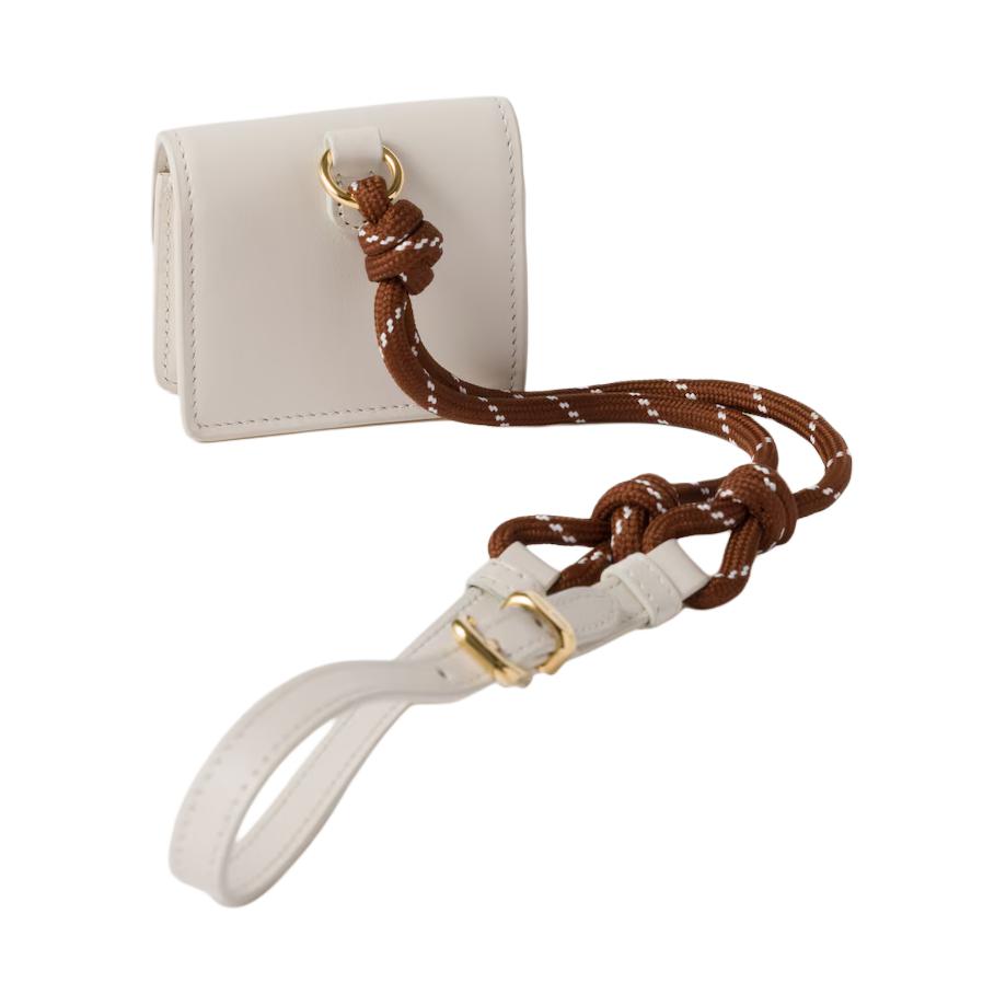 Miu Miu Logo Leather Mini Wallet Women wallet Powder-White 5TL515_ACRT_F0KMH