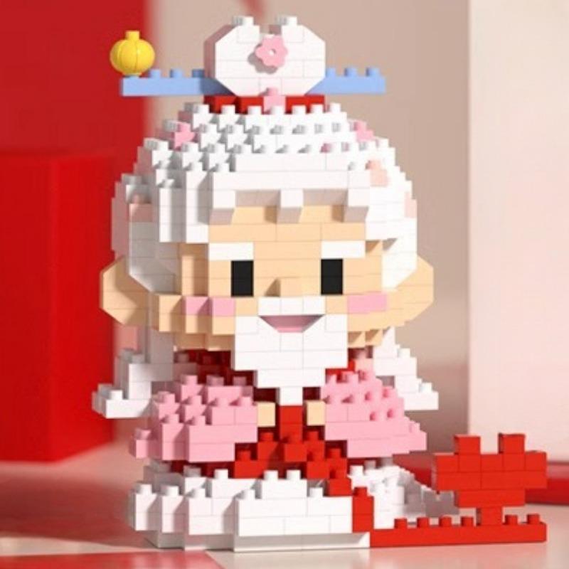 Kleine Fee, Gott des Glücks, Mond, alte Schaufensterpuppe, Bausteinpuppe, Kinderspielzeug, kreative Ornamente