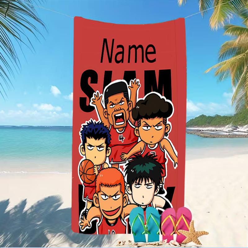 Customizable Personalized Beach Towels Sakuragi Hanamichi Themed designs.Suitable for the Beach, Yoga, Sports;ideal As Beach Accessories