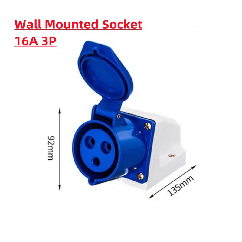 Industrial Plug and Socket 5pin 3core 3P/4P/5P Electrical Connector 16A 32A IP44 Wall Mounted Socket 220V 380V 415V MALE FEMALE