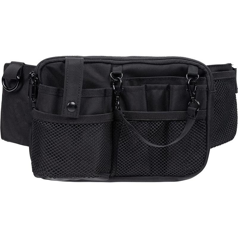 

Medical Work Waist Pack for Nurses Multi-Pocket Tool Organizer Shoulder Crossbody Bag for Healthcare Workers чёрный