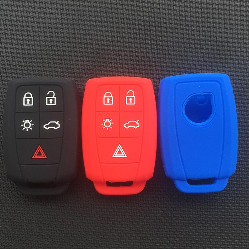 Silikon Auto Schlüsselabdeckung Hülle Für Volvo XC90 C70 S60 D5 V50 S40 C30 Schlüsselanhänger Hülle Für Schlüsselanhänger Alarm Auto Fernbedienung Scirocc
