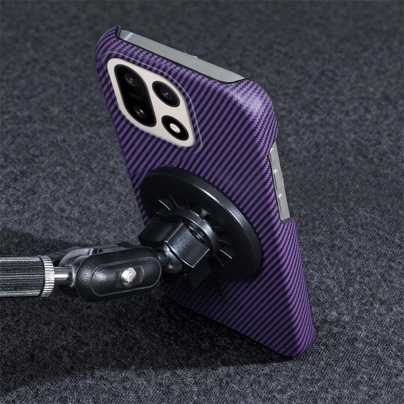 OnePlus 15T/ACE6 Magnetic Carbon Fiber Texture Phone Case with 1+Turbo6 Bracket