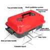 Barbecue Grills Edelstahl BBQ Ofen Outdoor Drahtgitter Werkzeuge Outdoor Faltbare Holzkohlegrills Für Picknick Für 3-5 Personen Schwarz+Rot