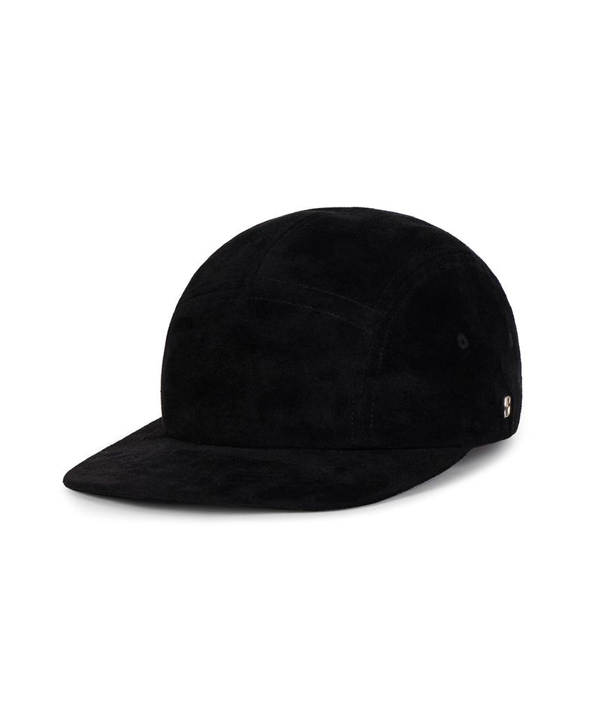 Bajal Va Square Suede Camp Cap Black