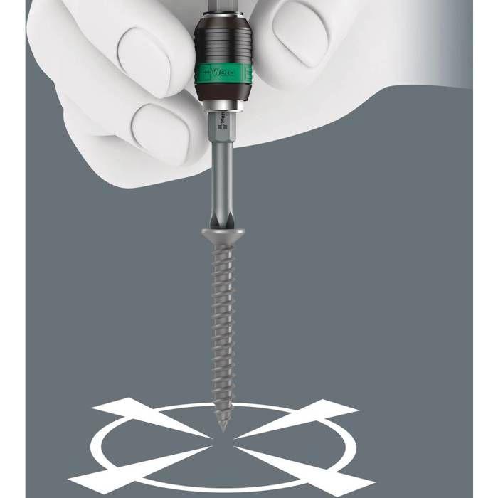 Wera 826 T Kraftform Turbo 05057480001 Porte-embouts Kraftform Turbo 826 T avec mandrin à changement rapide Rapidaptor | EMBOUT DE