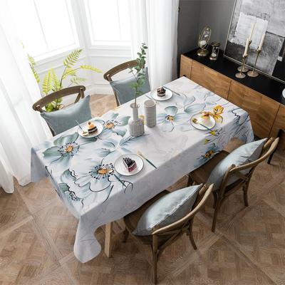 Flower Gradient Leaf Tablecloth Holiday Decor Waterproof Rectangular Tablecloths Wedding Decor Table Cover