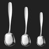 Square Head Spoons Stainless Steel Flat Square Soup Spoons Mirror Finish Dishwasher Safe Tablespoons for Kitchen Home