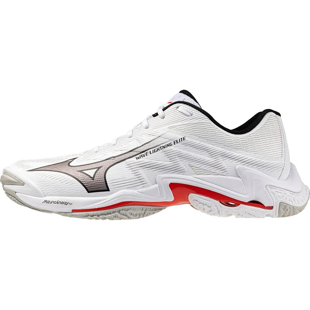 Mizuno Wave Lightning Elite Sneakers Breathable White/Black/Fiery Red