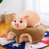 Baby Sofa Chair Cartoon Animals Baby Seat with Leg Holes Handles Non-Slip