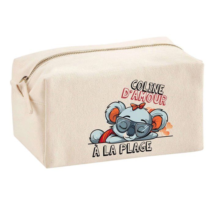 Trousse multifonction Coline Koala à la Plage Cadeau Anniversaire Noël Collègue Idée Original | Trousse Scolaire Fournitures Bureau