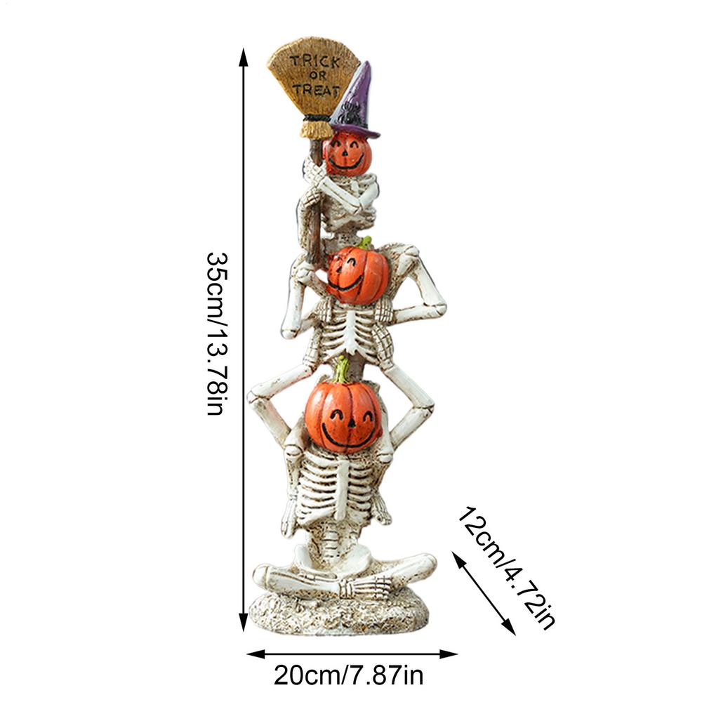 Halloween Skeleton Pumpkin Skeleton Statue Home Decor Halloween Decorations Party Supplies Resin Home Decorations For Hotel