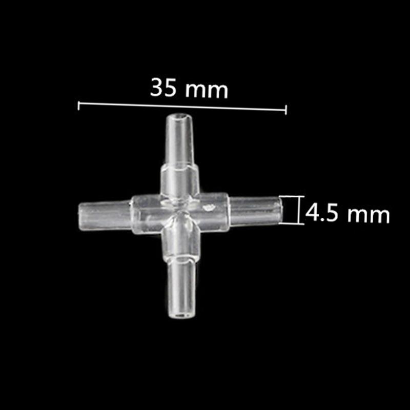 10 Pcs Hose Equal Transparent Acrylic Connectors Tee/Cross/Elbow/Y Shaped Air Tubing Connectors Aquarium Pipe Accessories