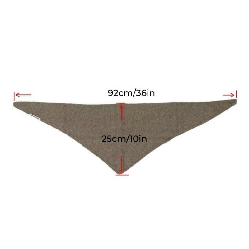 Women's Solid Color Triangular Scarf with Dual-use Cross Design, Fashionable Neck-warming Versatile Knitted Small Scarf