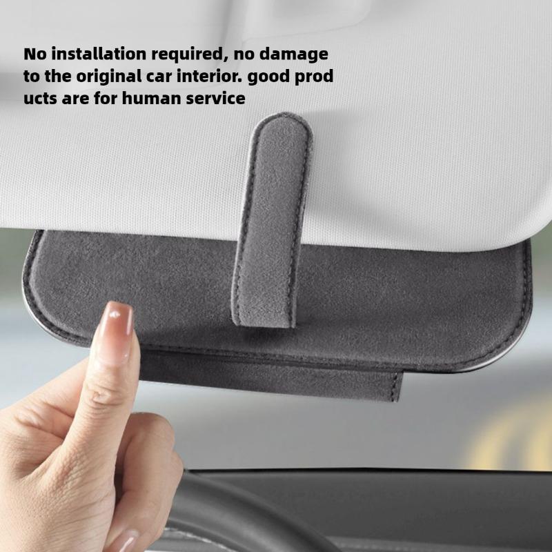 Sun Visor Sunglasses Clip Glasses Case Sunglasses Frame Box Car Sun Visor Glasses Case Clip Magnetic Stable Glasses Storage Box