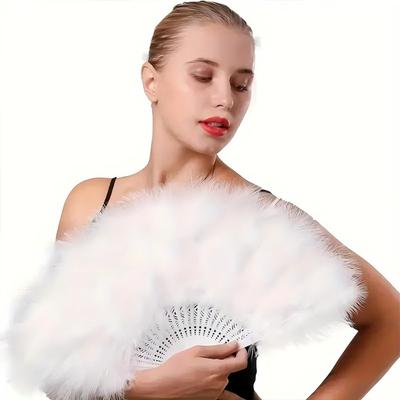 20er Jahre Vintage Federfächer Flapper Tanz Roaring Gatsby Burlesque Handheld Marabou Federfächer Flapper Zubehör