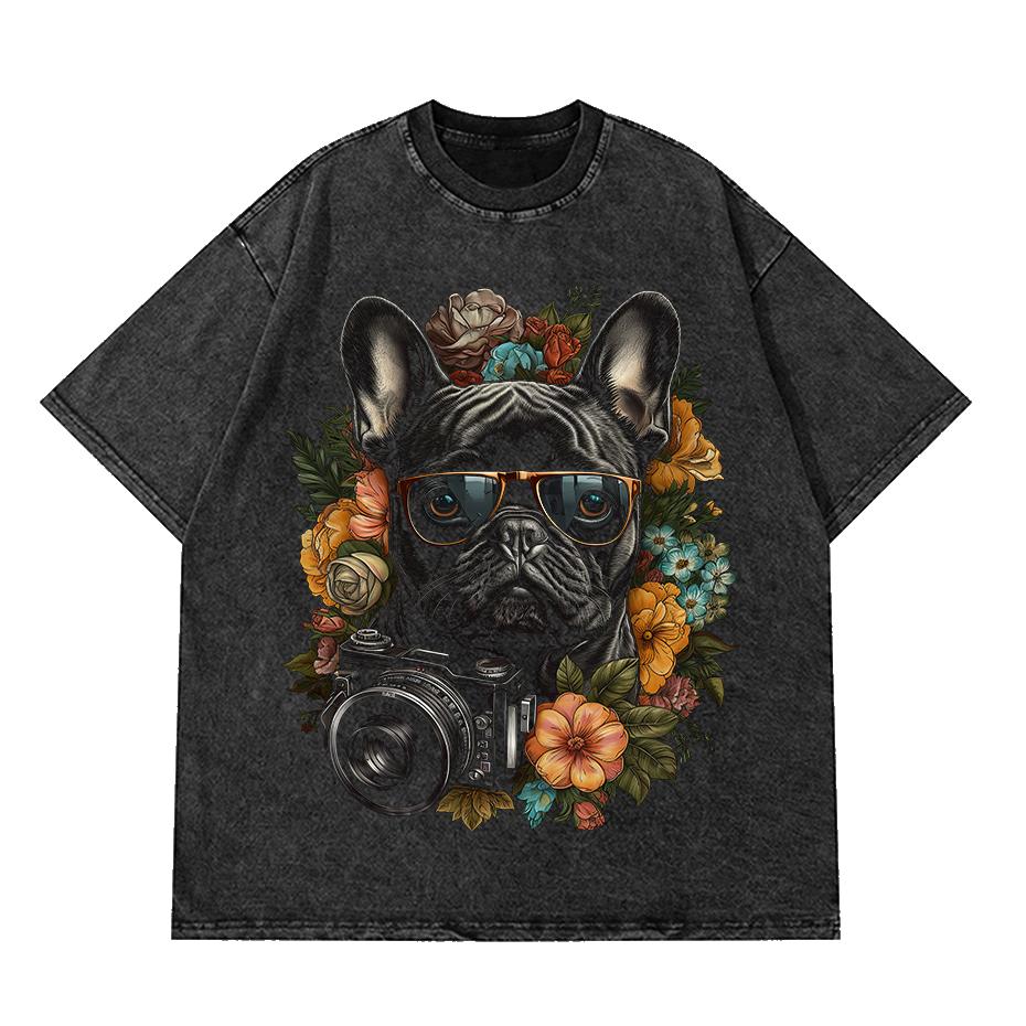Black Source ANIME MANGA VINTAGE WASH UNISEX TSHIRT Octopus Men Harajuku TShirt Japanese Style