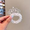 Children's Crown Pearl scrunchie Princess Hodeplagg perler perler hodestreng Jentebolle Hode Artefakt Gummibånd Hodeblomstslips