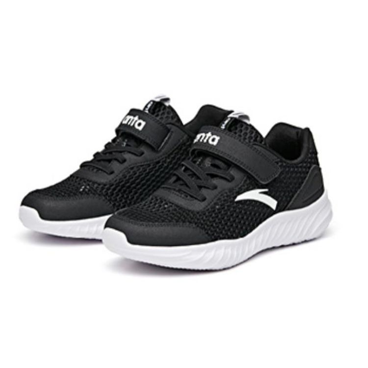 Anta Comfortable Daily Non-Slip Shock Absorbing Breathable Low-Top Kids Running Shoes Kids Running Shoes Black A33025563A-1