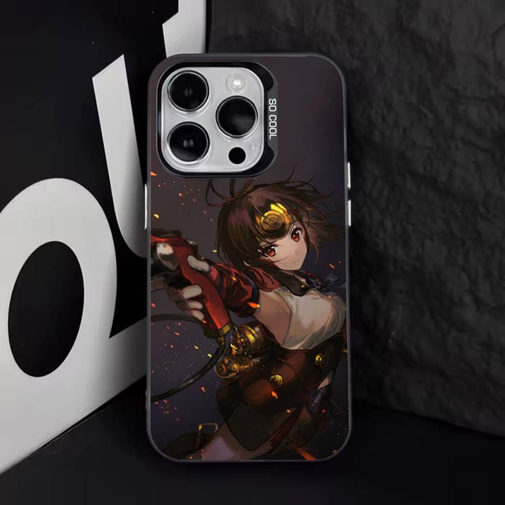 K-Kabaneri Iron Fortress Phone Case For iPhone 16,15,14,13,12,11,8,7,Pro,Max,Plus,Mini,XS,SE Anti Fall Black Matte Hard