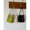 Women's 2026 Retro Korean Hollow Weave Tote: Versatile Large Capacity Fashion Bucket Bag