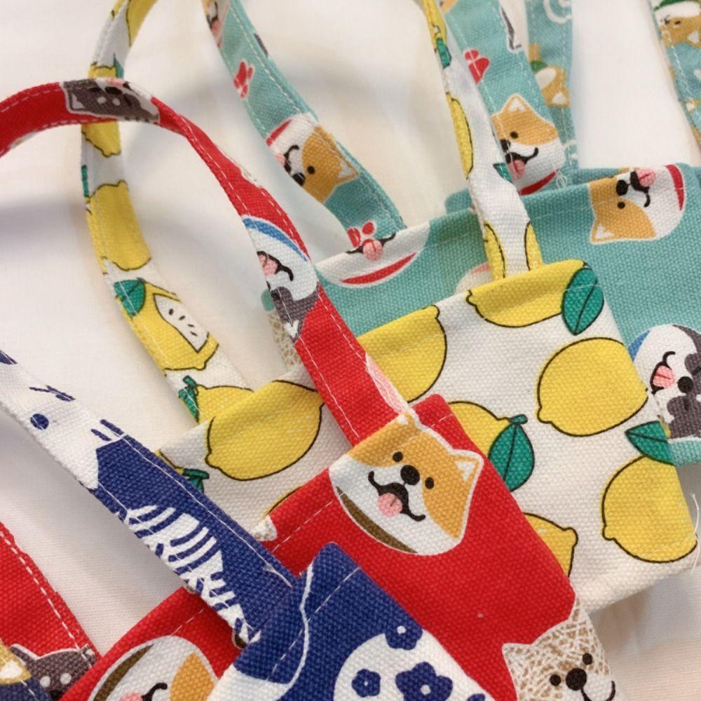 Handheld Water Bottle Carry Bag Cartoon Printing Cup Sleeve Portable Water Cup Pouch  Children