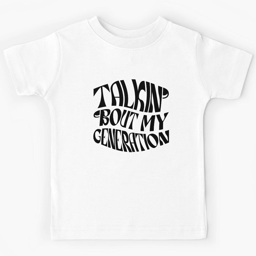 My Generation – Retro Minimal Lettering (Black) Kids T-Shirt 160