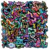 10/30/56PCS Cute Neon Unicorn PVC Sticky Sticker Aesthetic DIY Decoration Scrapbooking Hand Accounting Supplies