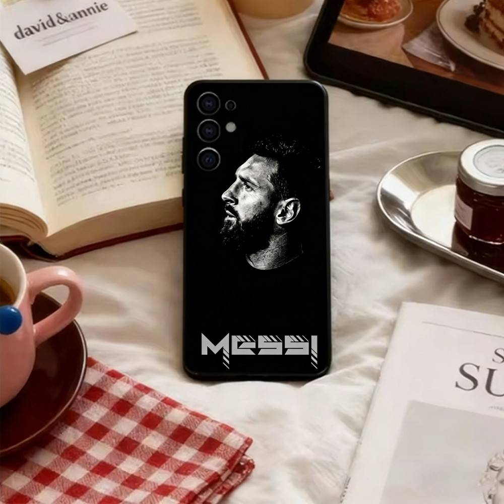 Messi Phone Case Black Silicone Soft For Samsung S25,S24,S21,S22,S23,S30,Ultra,S20,Plus,Fe,Lite