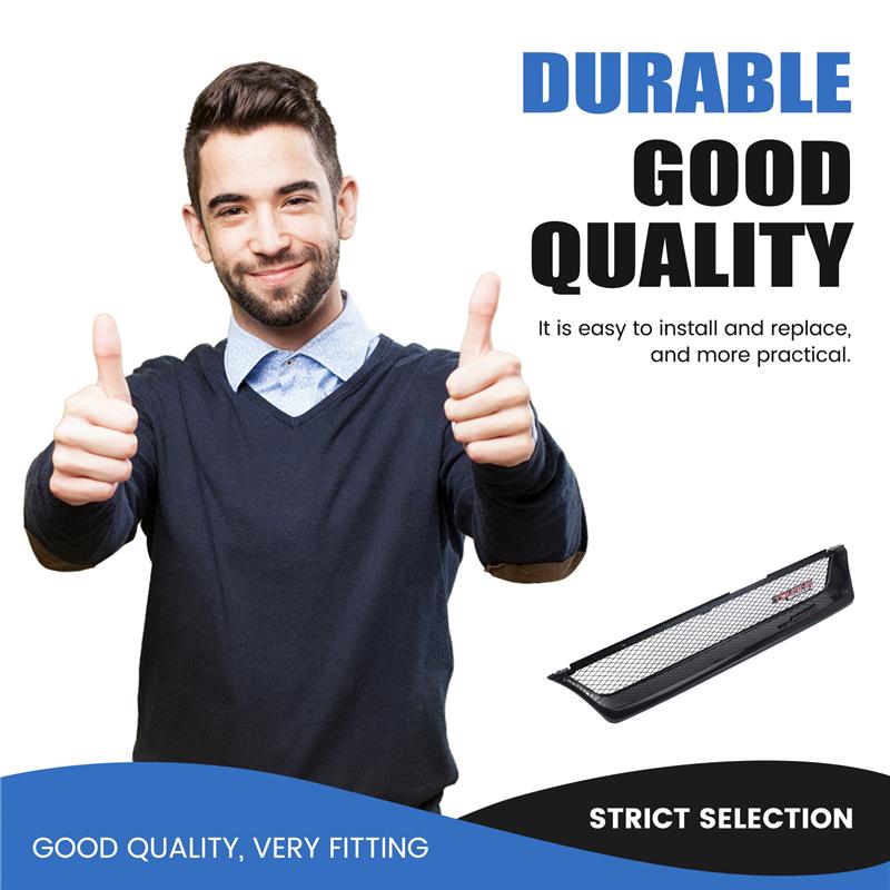 Car Front Bumper Mesh Grill Grille Gloss Black Racing Grills For Toyota Corolla AE101 1993 1994 1995 1996 1997