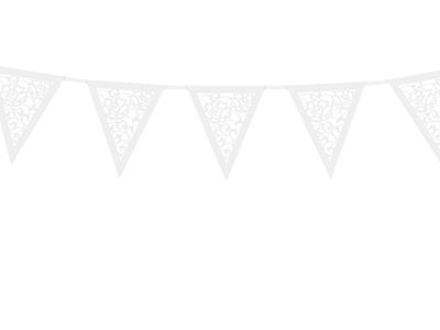 Flags - Garland With White Ornament L 300Cm 1 Pc