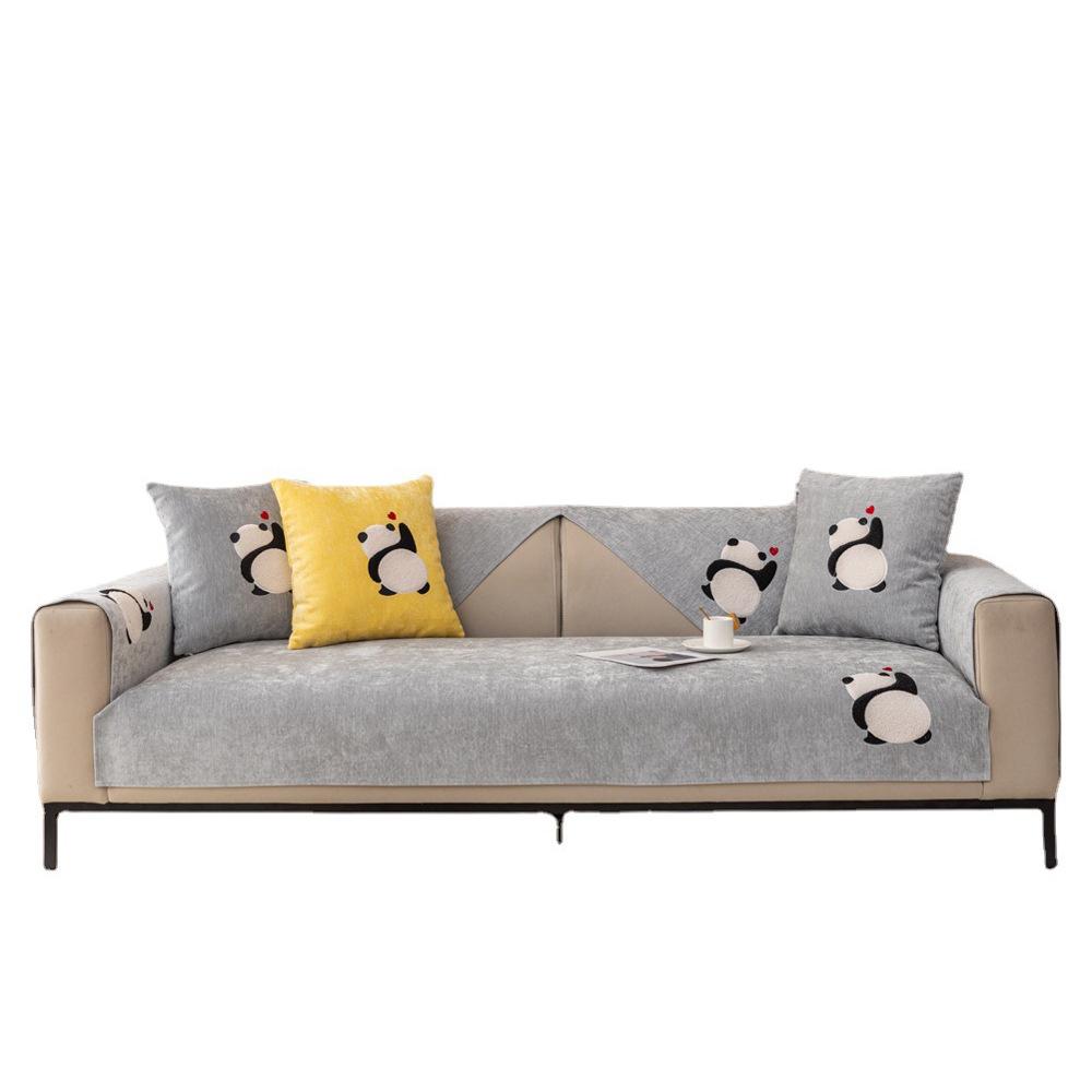 Chenille Sofa Cushion Four Seasons Universal Seat Cushions Non-Slip Nordic Simple Cartoon Leather Sofa Cover Cover Cloth