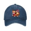 Cute Christmas Reindeer With Gifts Santa Sack Washed Baseball Cap Outdoor For Womens Unisex FeUnisex