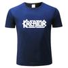 Mens Short Sleeve T Shirt Kreator Men T-Shirt Threahs Metal Band Tee Shirt Voivod Exodus Sodom Coroner Fashion Tee-shirt Male