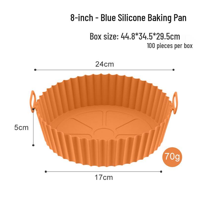 Durable Silicone Heat-Resistant Reusable Baking Tray for Air Fryers