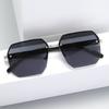 Lunettes de soleil Polygon Rectangle Mode Monture Métal Femmes Hommes Grandes Lunettes de Soleil Carrées pour Femme Homme Dégradé Voyage Oculos