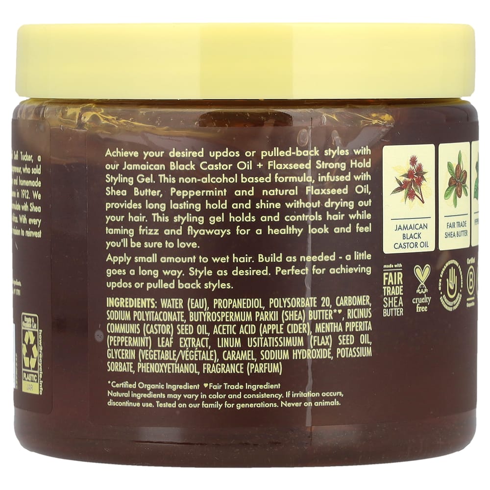 SheaMoisture Strong Hold Styling Gel with Shea Butter, Peppermint & Apple Cider Vinegar, 426g (15oz)