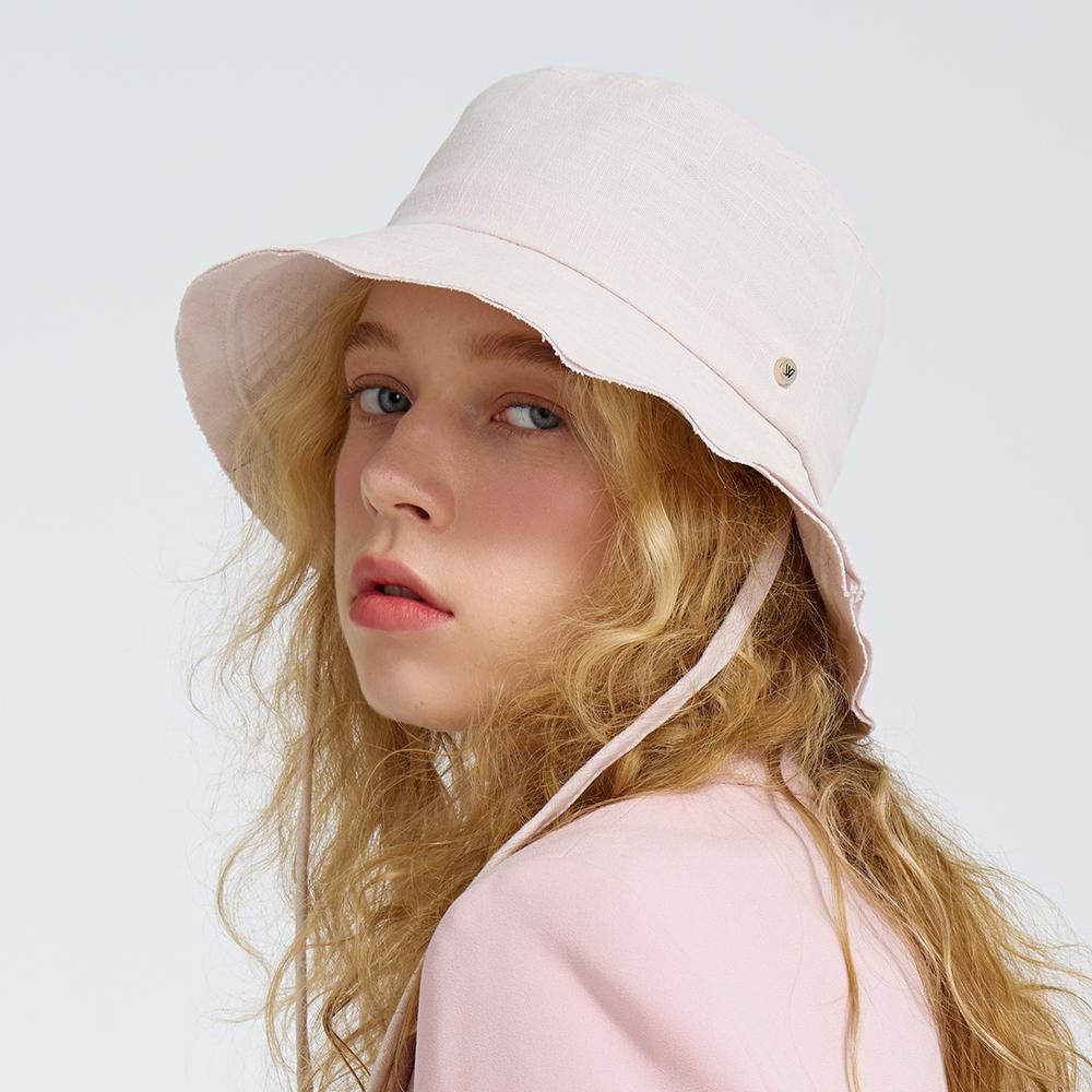 Hwaiteusaenjeu Linen Wide String Floppy Hat Jane (4 Colors)