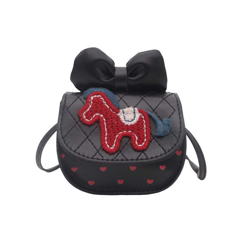 Niche cute children's messenger bag cartoon pony women's shoulder bag girl bow change bag