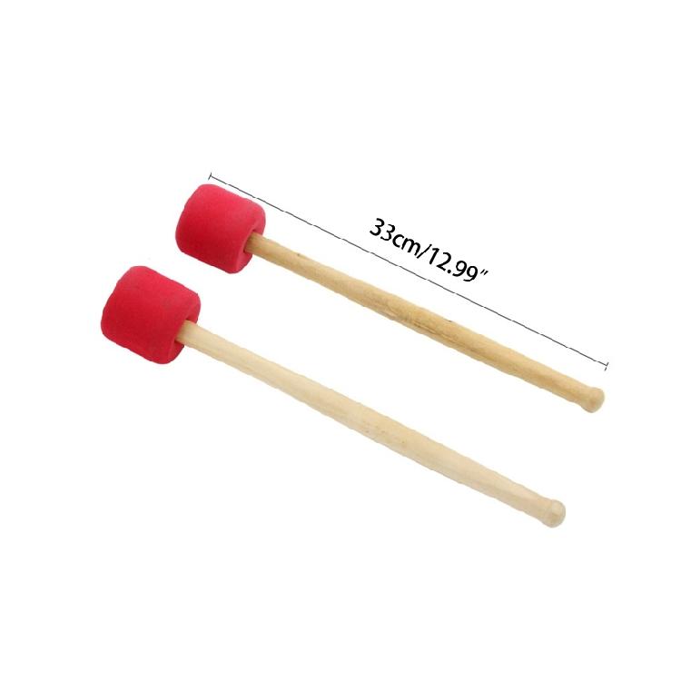 4 pcs Hammer for Head Drum Foam Pad Bass Percussion Beater Drumstick Mallet Dura
