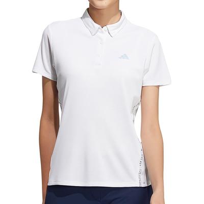 Camisa de Manga Corta con Cinta Lateral y Botones EAU21 Modelo 2023 adidas Producto Oficial de Japón XL Blanco HEAT.RDY Para Mujer Primavera/Verano